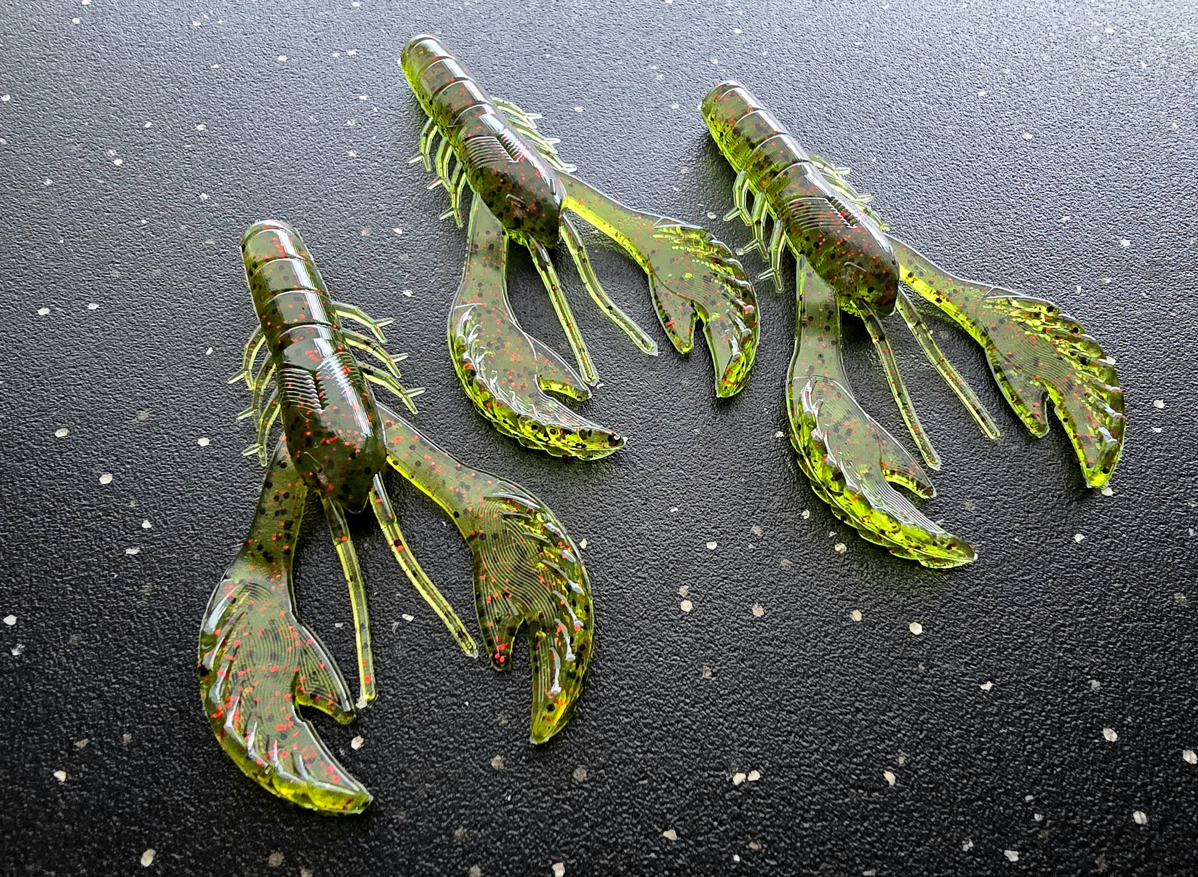 Watermelon Breacher Craw with Red, Black Flake