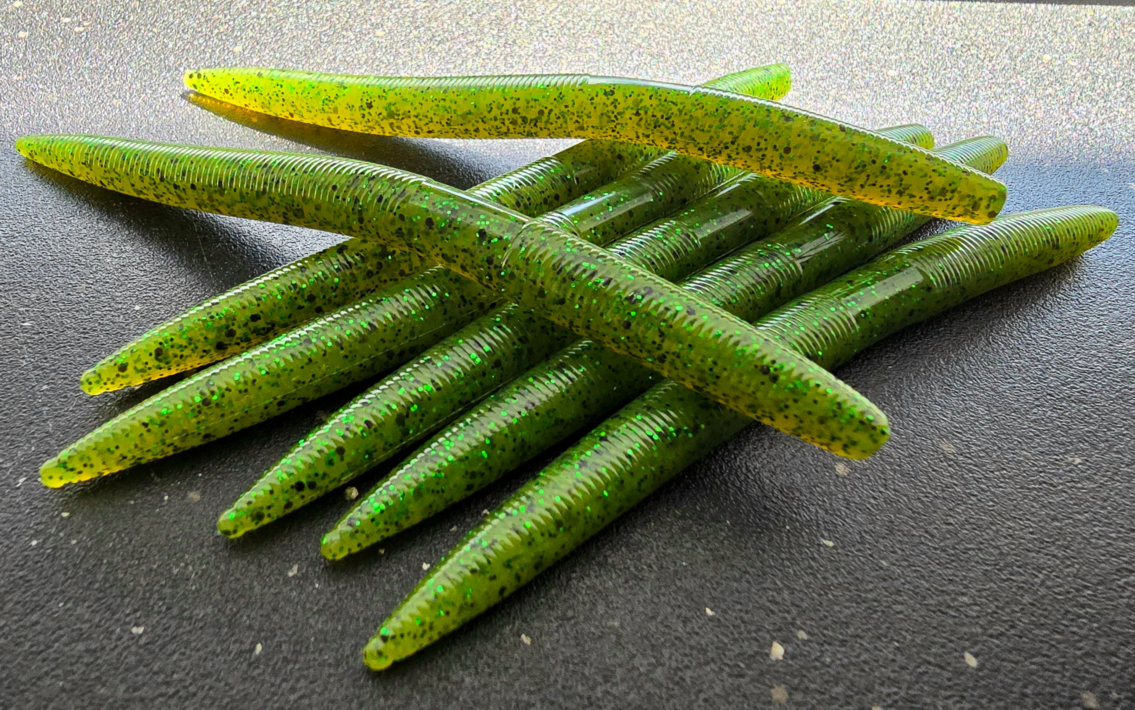 Green Sapper Stick with Green, Black Flake