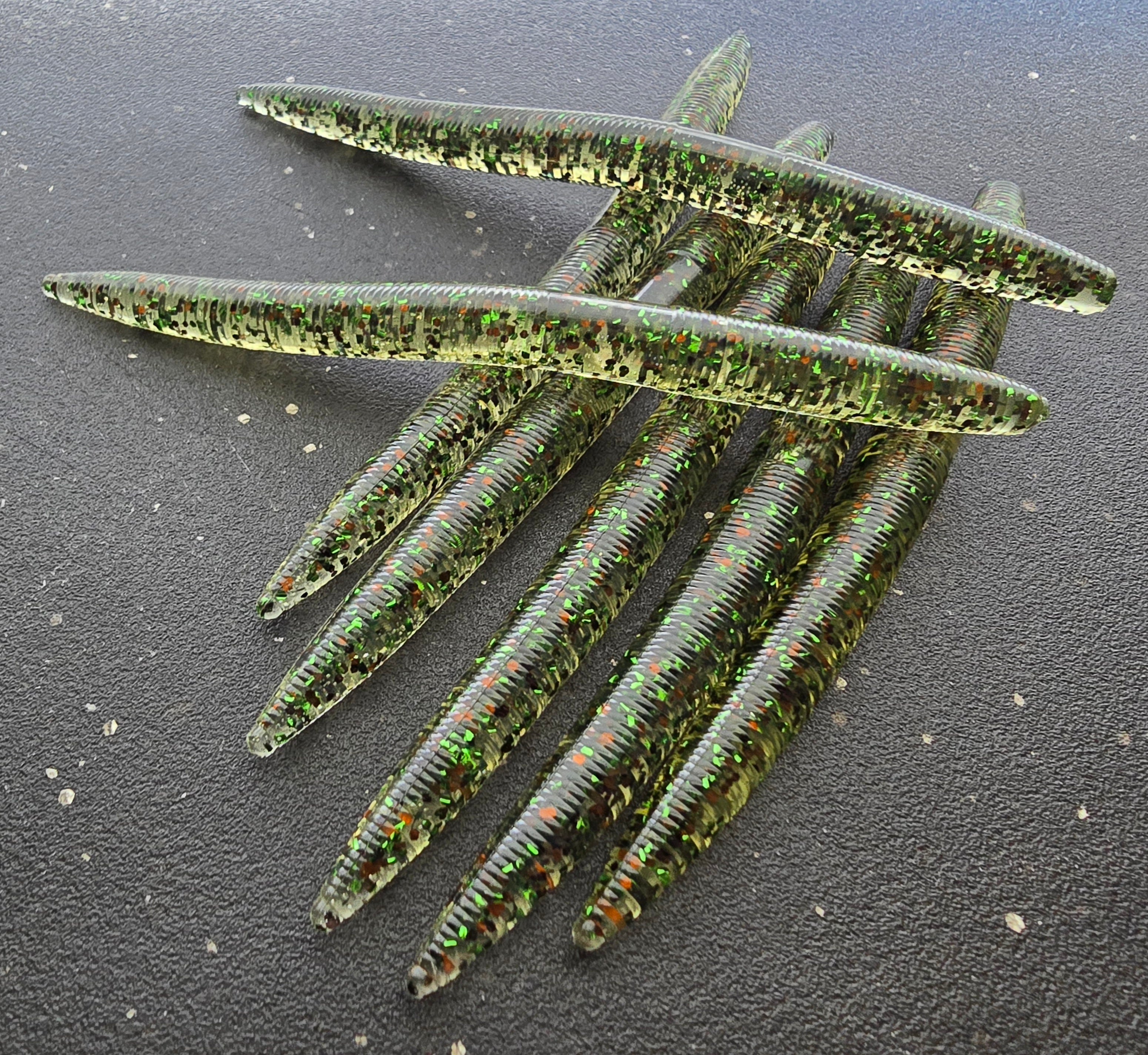 Clear Sapper Stick with Black, Green, Bronze Flake