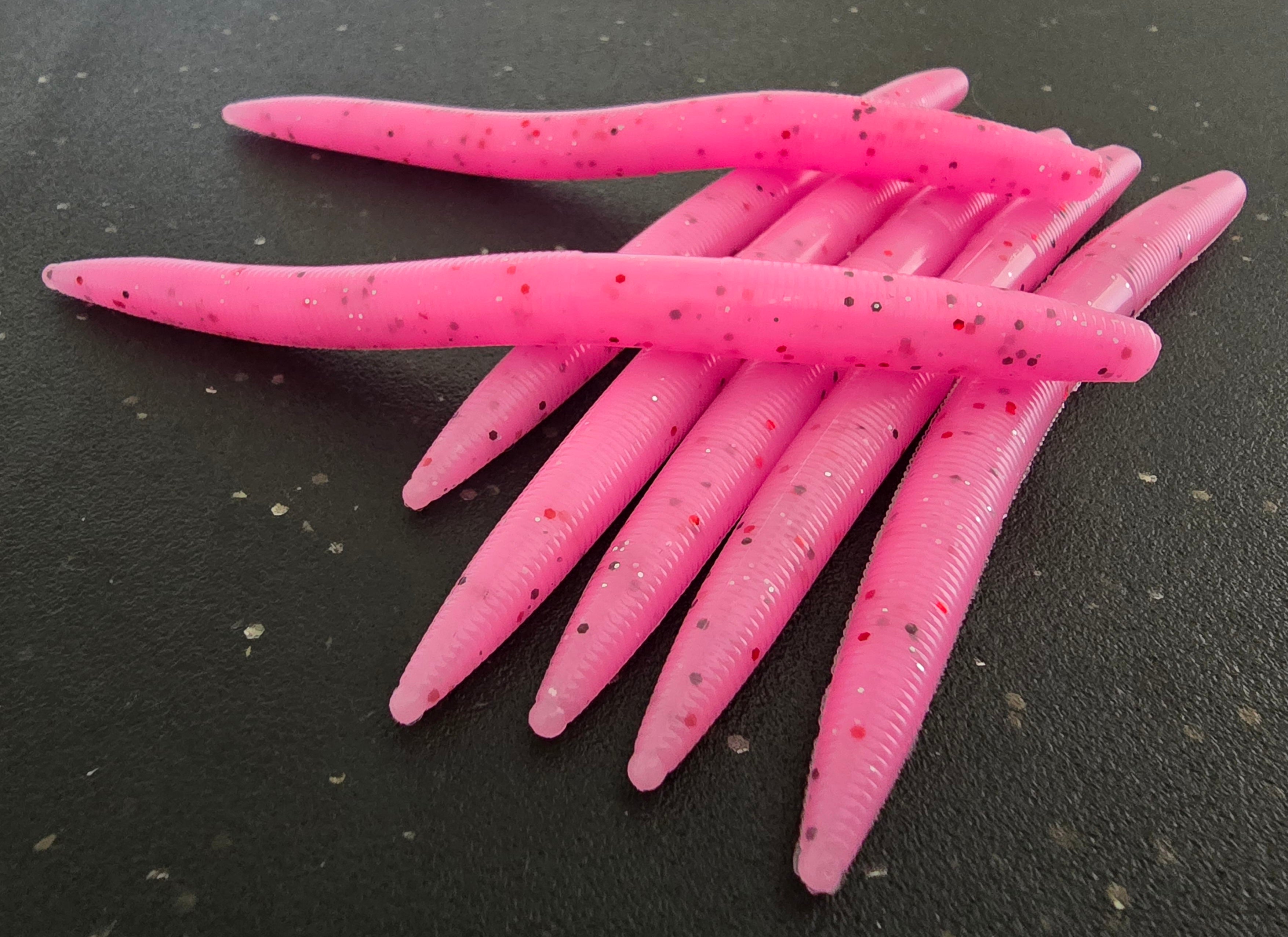 Bubblegum Sapper Stick Bait with Red, Black, Silver Flake